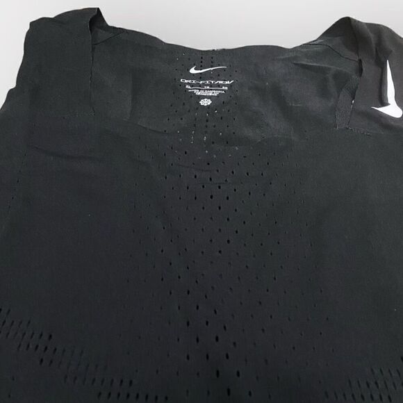 Nike Dri-FIT ADV AeroSwift Black Running Crop Top DM8728-010 Womens size XL New - Picture 3 of 7